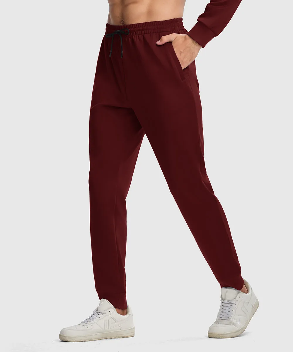 Men's Pullover and Rib Knit Cuff Pants Sweatsuit