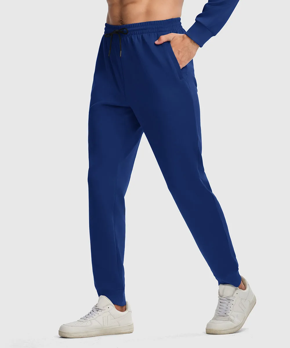 Men's Pullover and Rib Knit Cuff Pants Sweatsuit