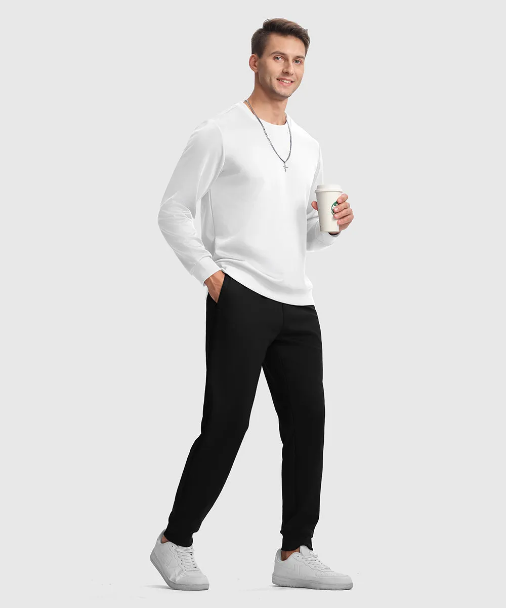 Men's Pullover and Rib Knit Cuff Pants Sweatsuit