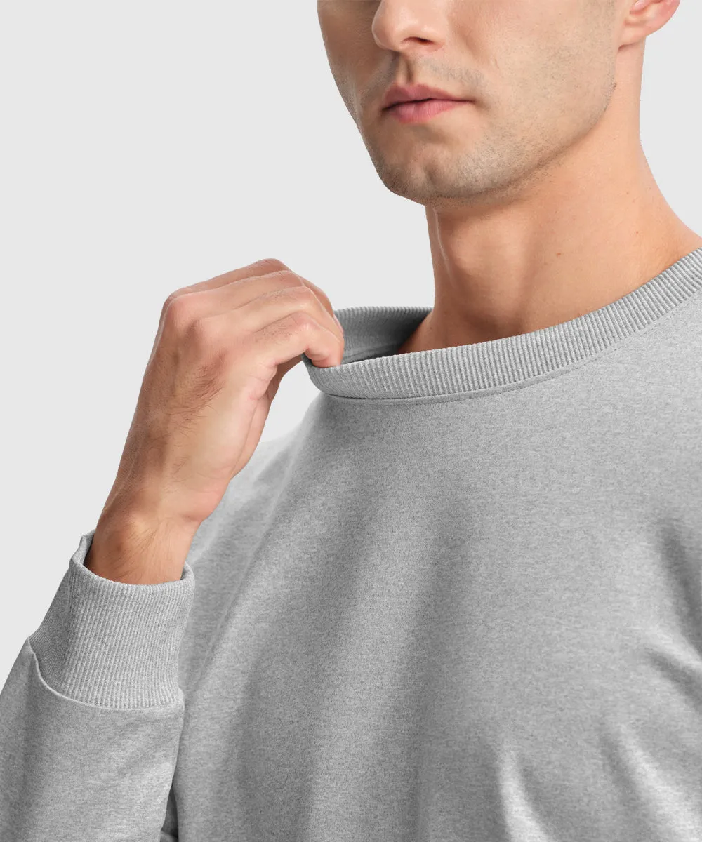 Men's Pullover and Rib Knit Cuff Pants Sweatsuit
