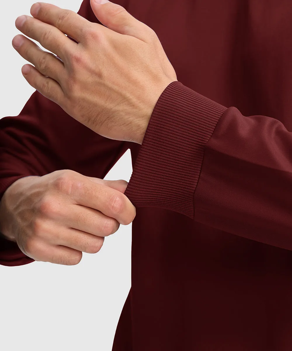 Men's Pullover and Rib Knit Cuff Pants Sweatsuit