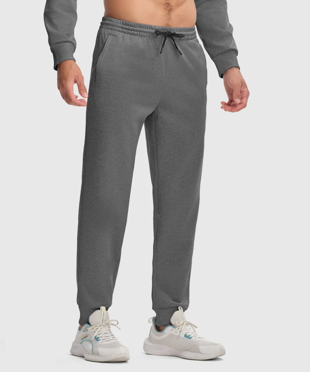 Men's Pullover and Rib Knit Cuff Pants Sweatsuit