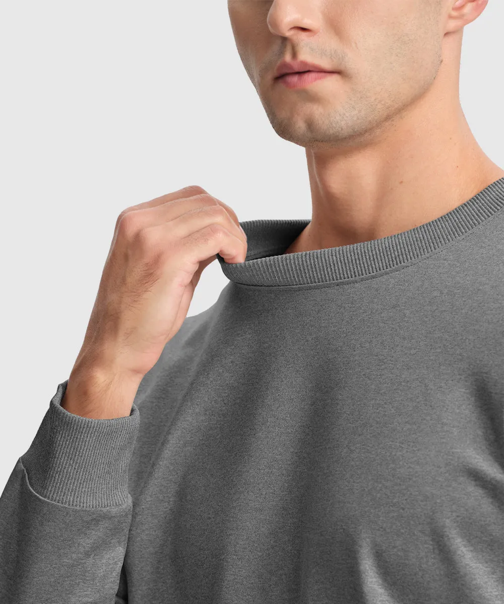 Men's Pullover and Rib Knit Cuff Pants Sweatsuit