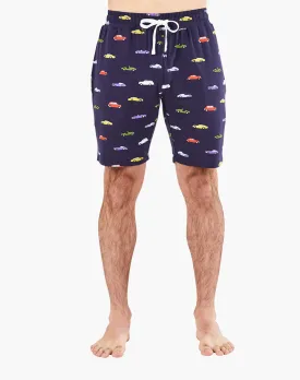 MENS VINTAGE CARS BAMBOO JERSEY SLEEP SHORT