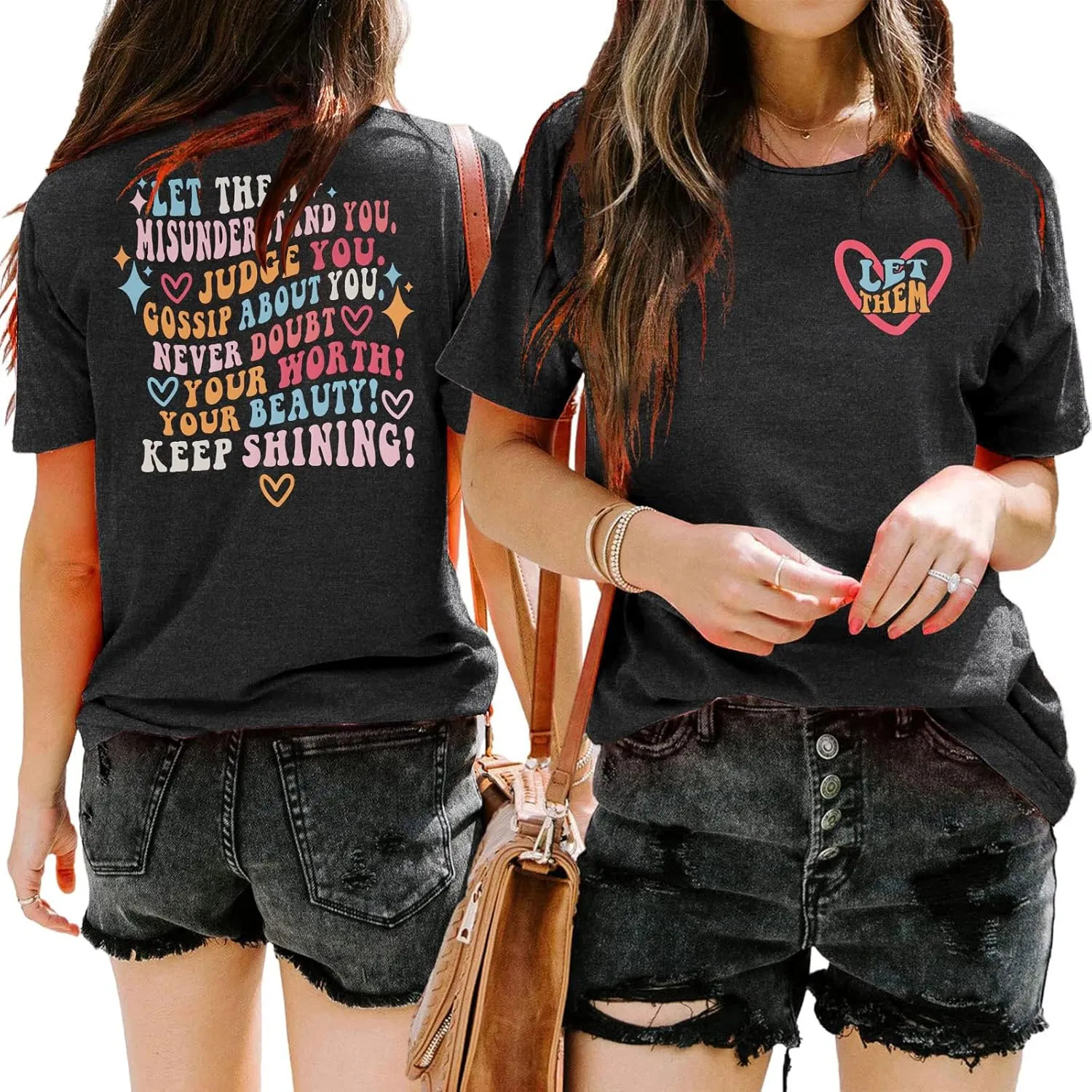Mental Health Shirt for Women Let Them Misunderstand You T-Shirt Inspirational Graphic Tees Motivational Gift Tops