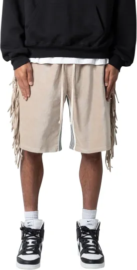 mnml Men's Fringe Velour SweatShorts
