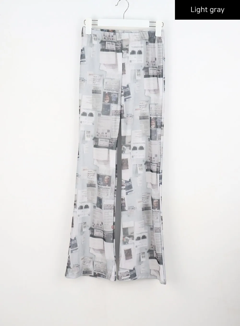 Newspaper Print Pants CY308