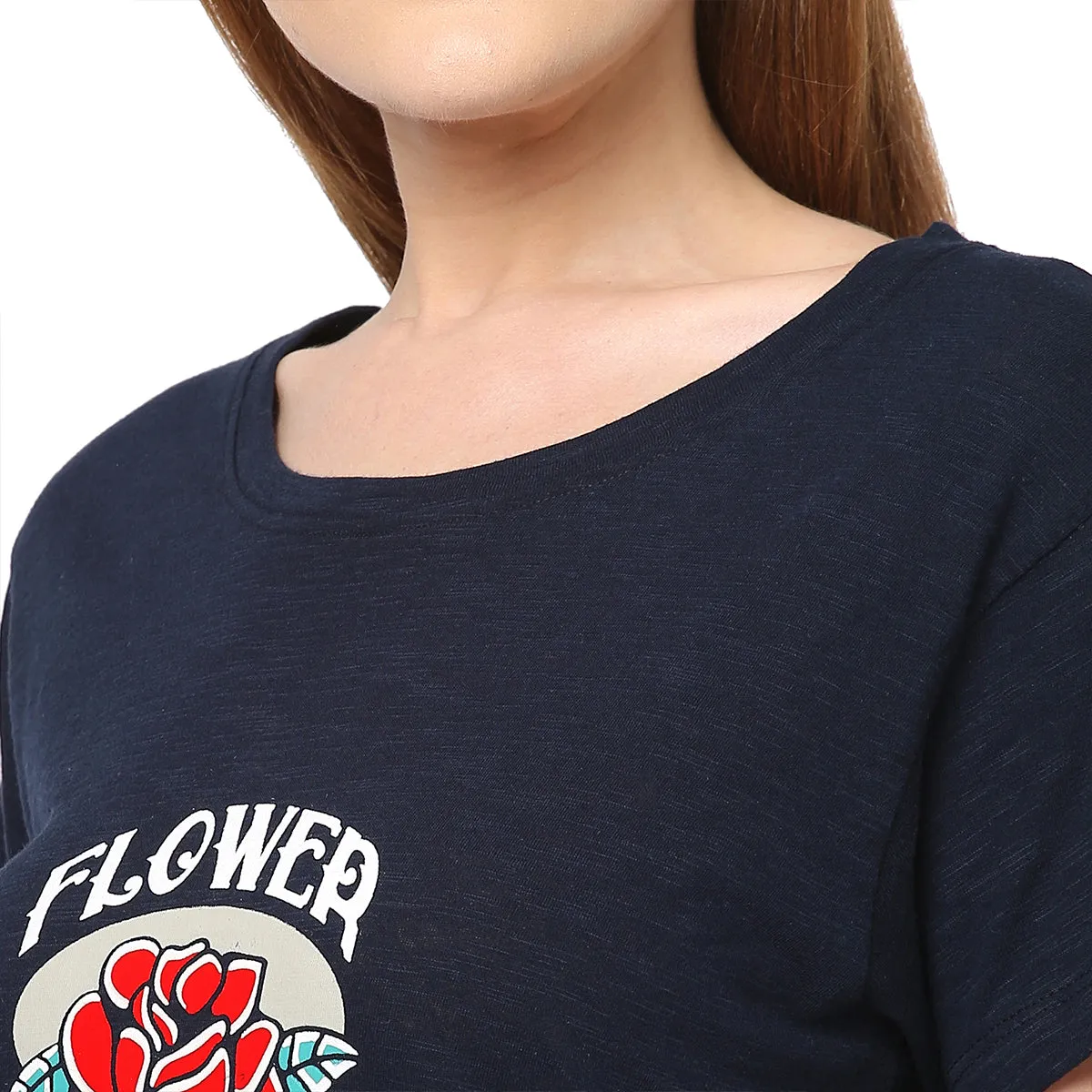 Organic Cotton Sleep Tee-ISL014-Navy