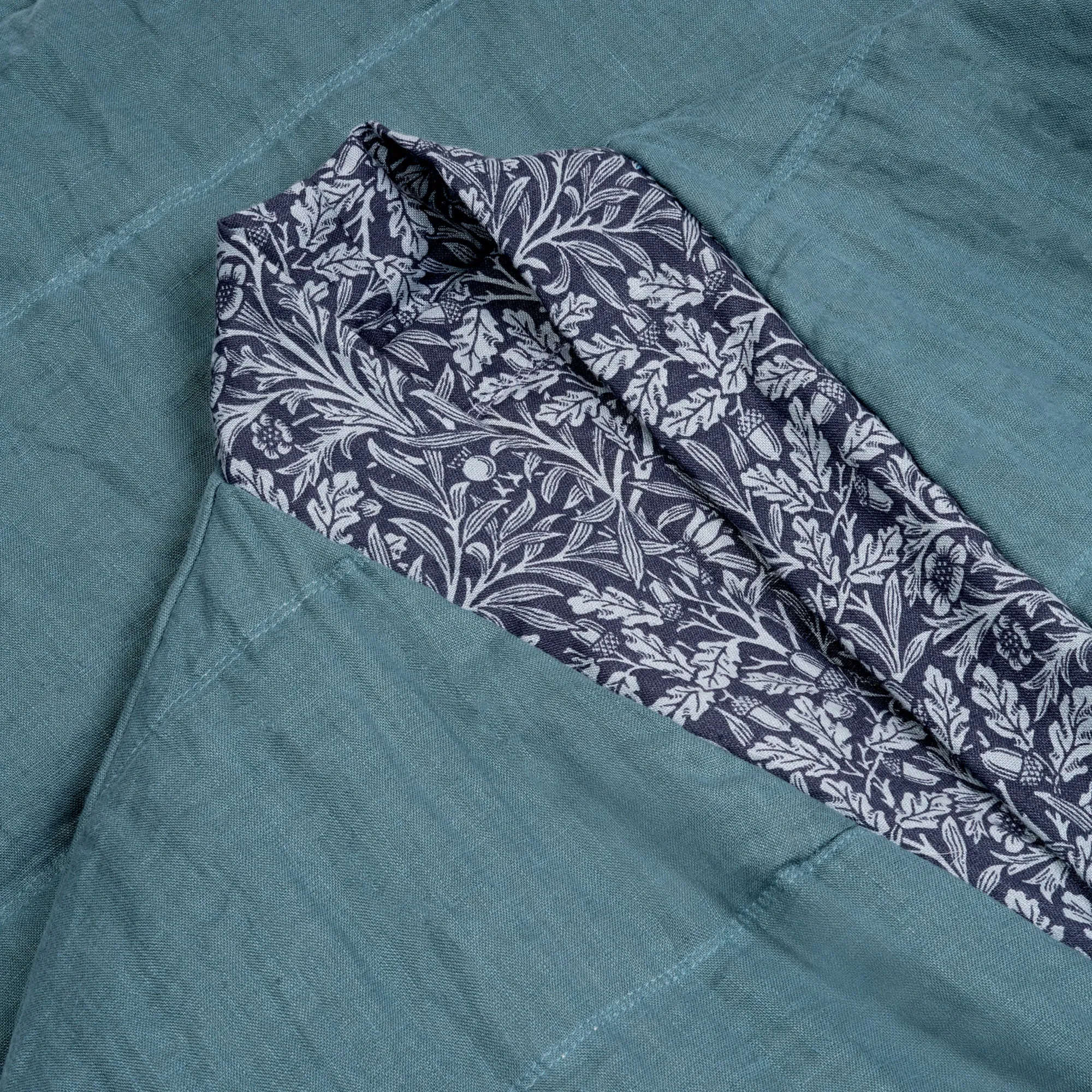 River Wandle Pure Acorn Linen Housecoat