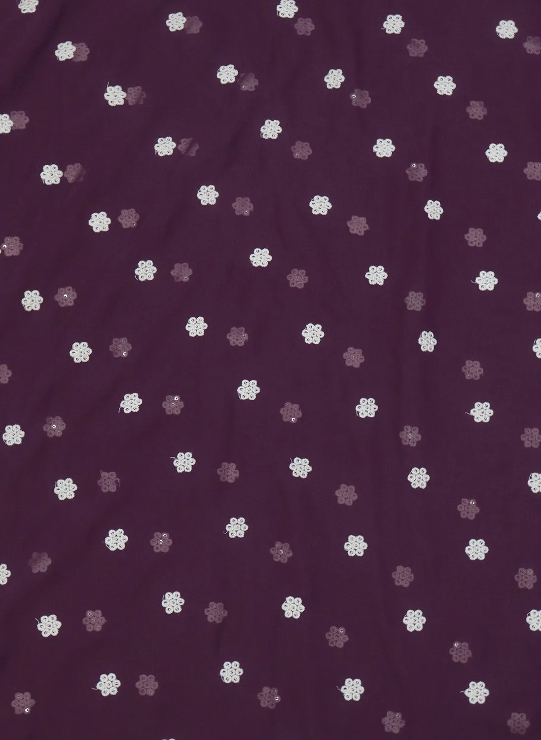 Shimmering Purple Georgette Suit with Dyeable Dupatta and Sparkling Sequins