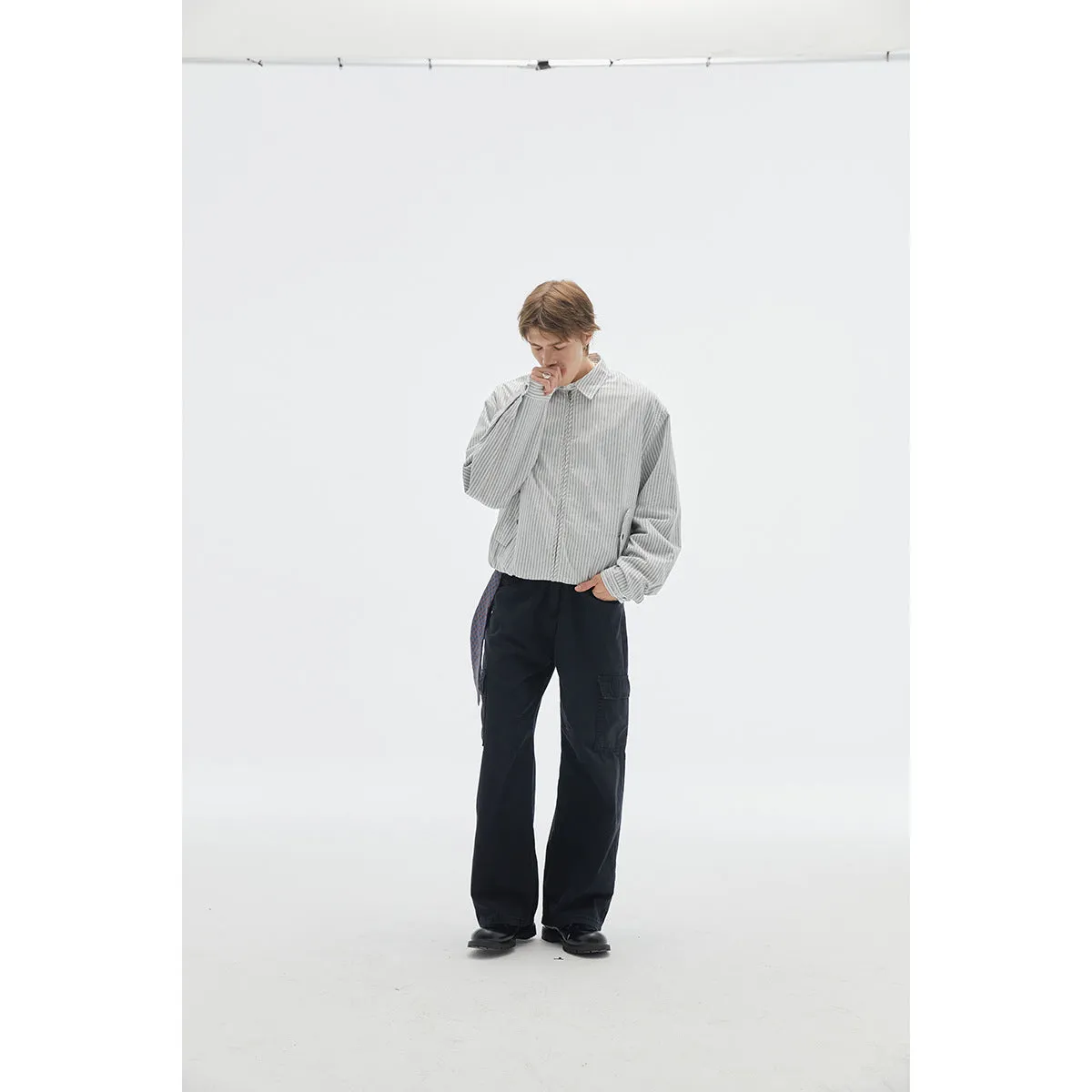 Striped Lightweight Windbreaker Jacket