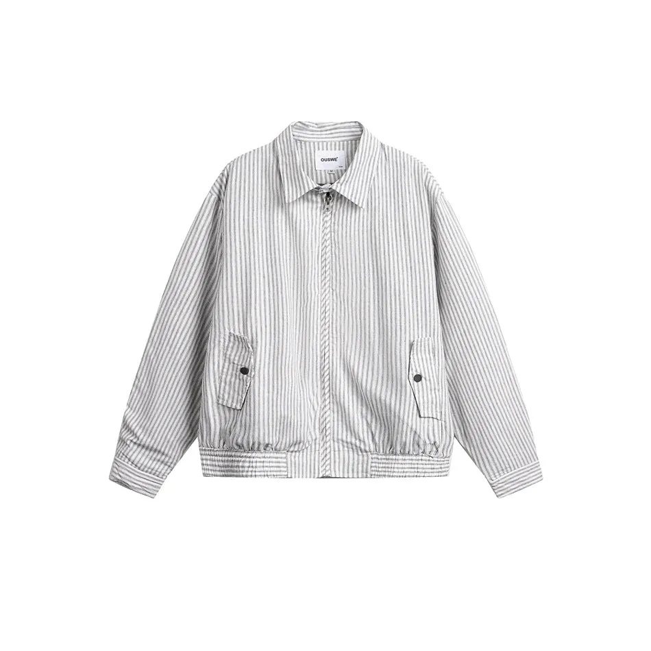 Striped Lightweight Windbreaker Jacket