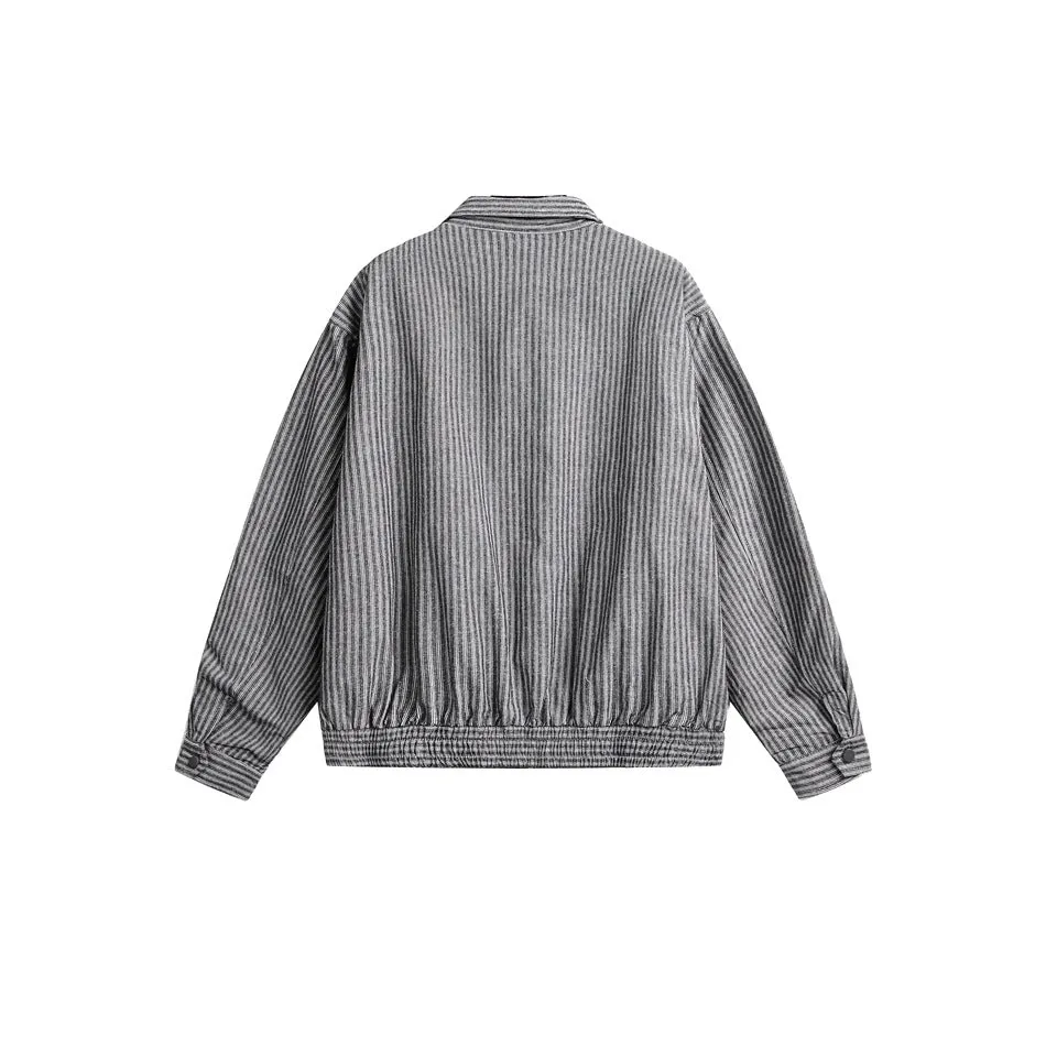 Striped Lightweight Windbreaker Jacket