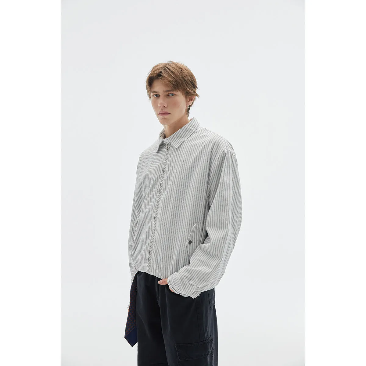 Striped Lightweight Windbreaker Jacket