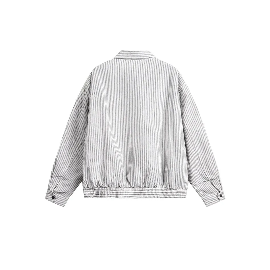 Striped Lightweight Windbreaker Jacket