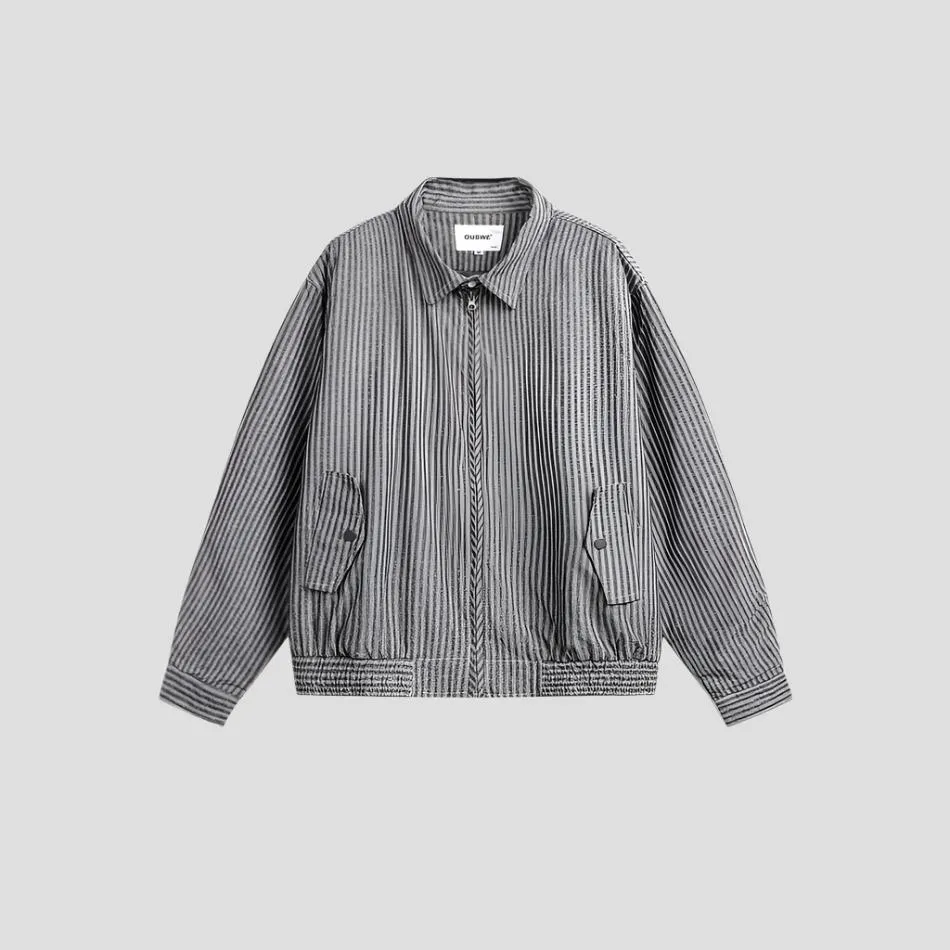 Striped Lightweight Windbreaker Jacket