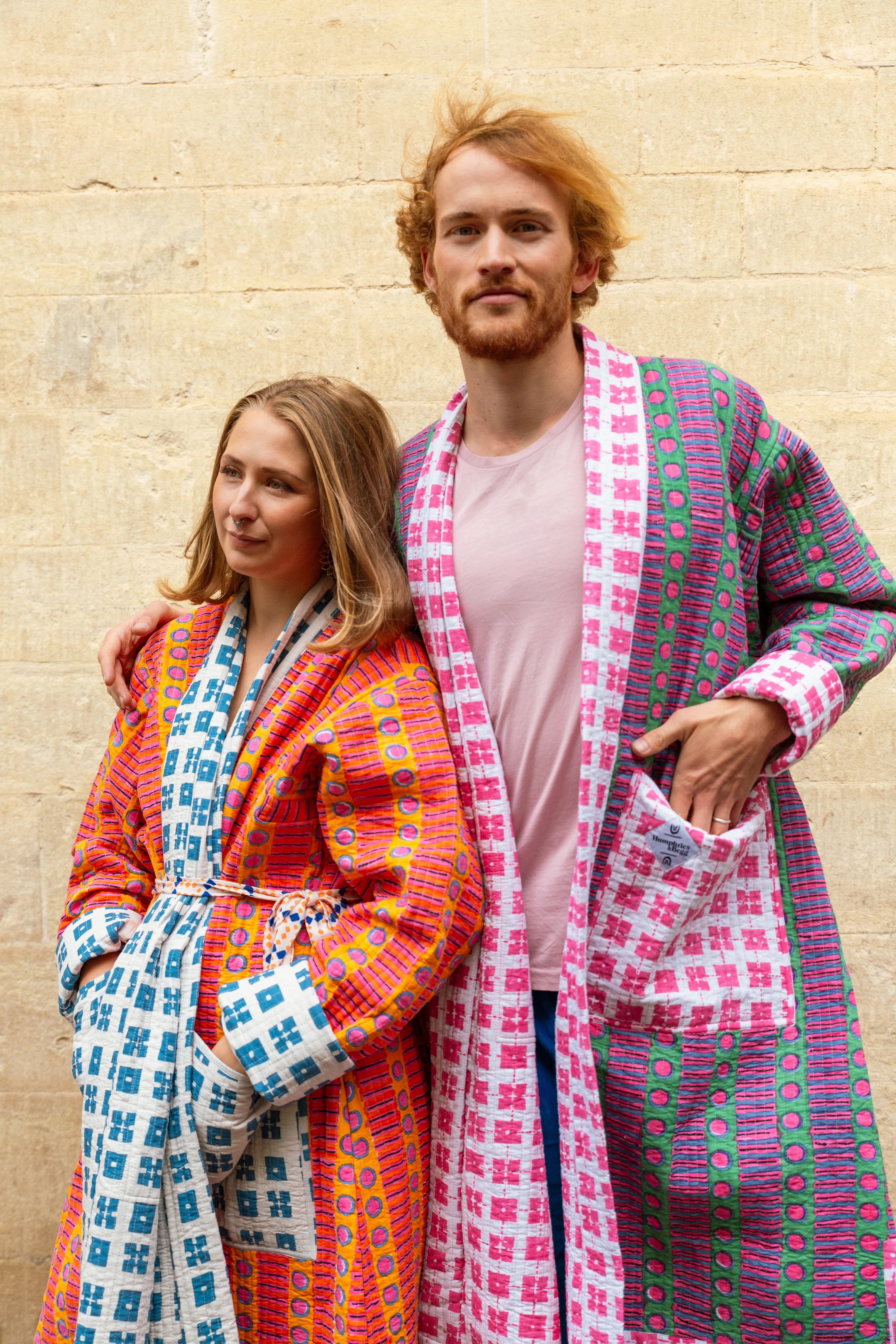 Unisex Quilted Housecoat in 'Precious Punch'