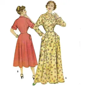 Vintage 1950s Pattern, Women's Housecoat, Dressing Gown - Bust 38” (96.5cm)