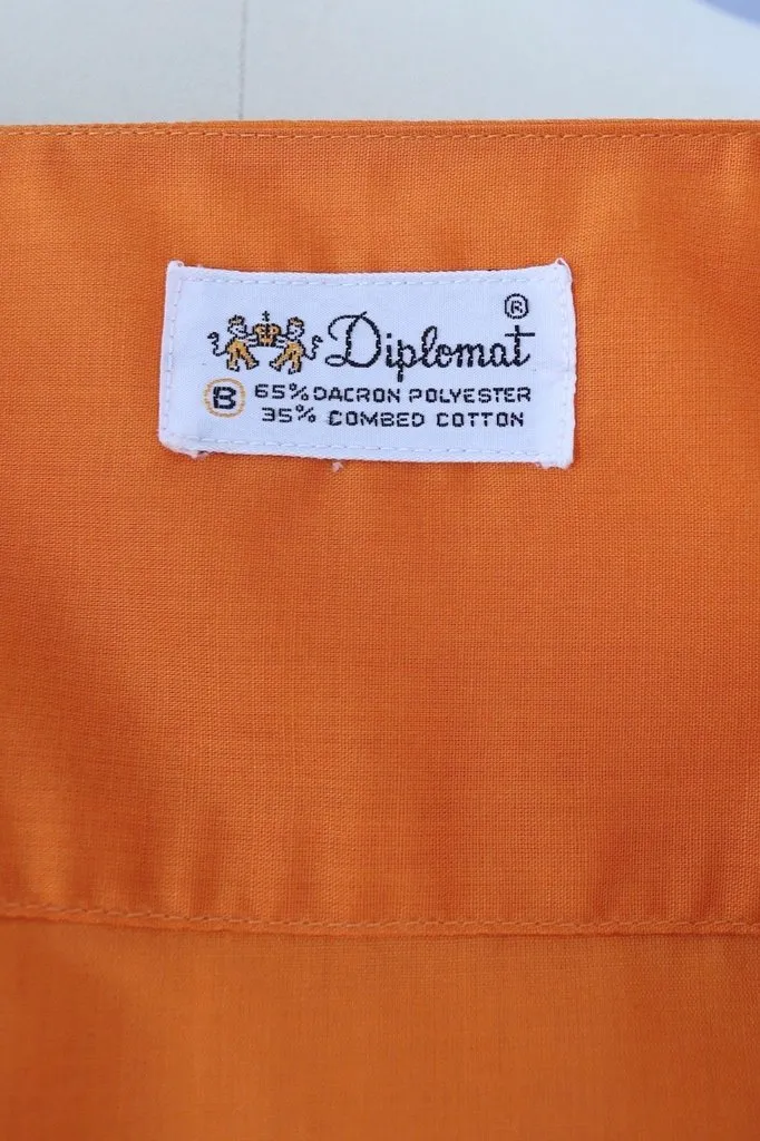 Vintage 1960s Orange House Dress