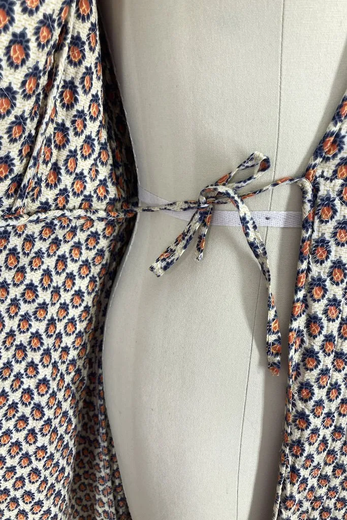 Vintage Quilted Cotton Robe