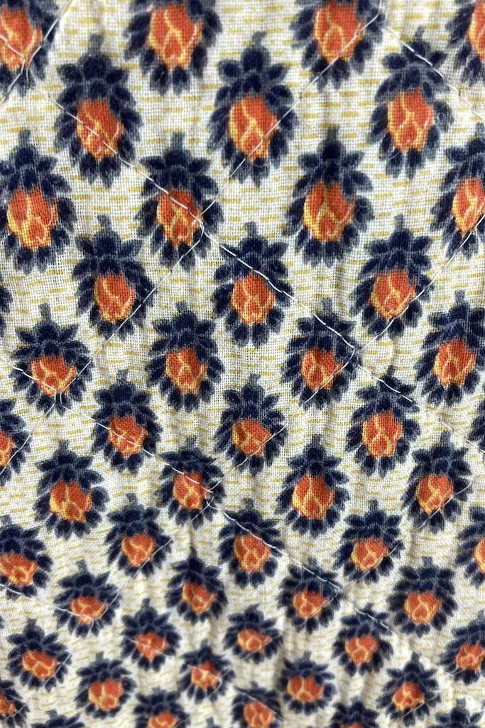 Vintage Quilted Cotton Robe