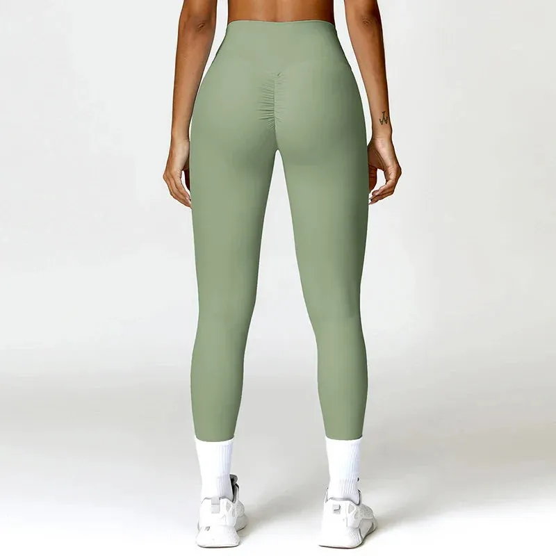 Waist Training Tight Women's Supportive Compressive Fitness Attire Sports Leggings