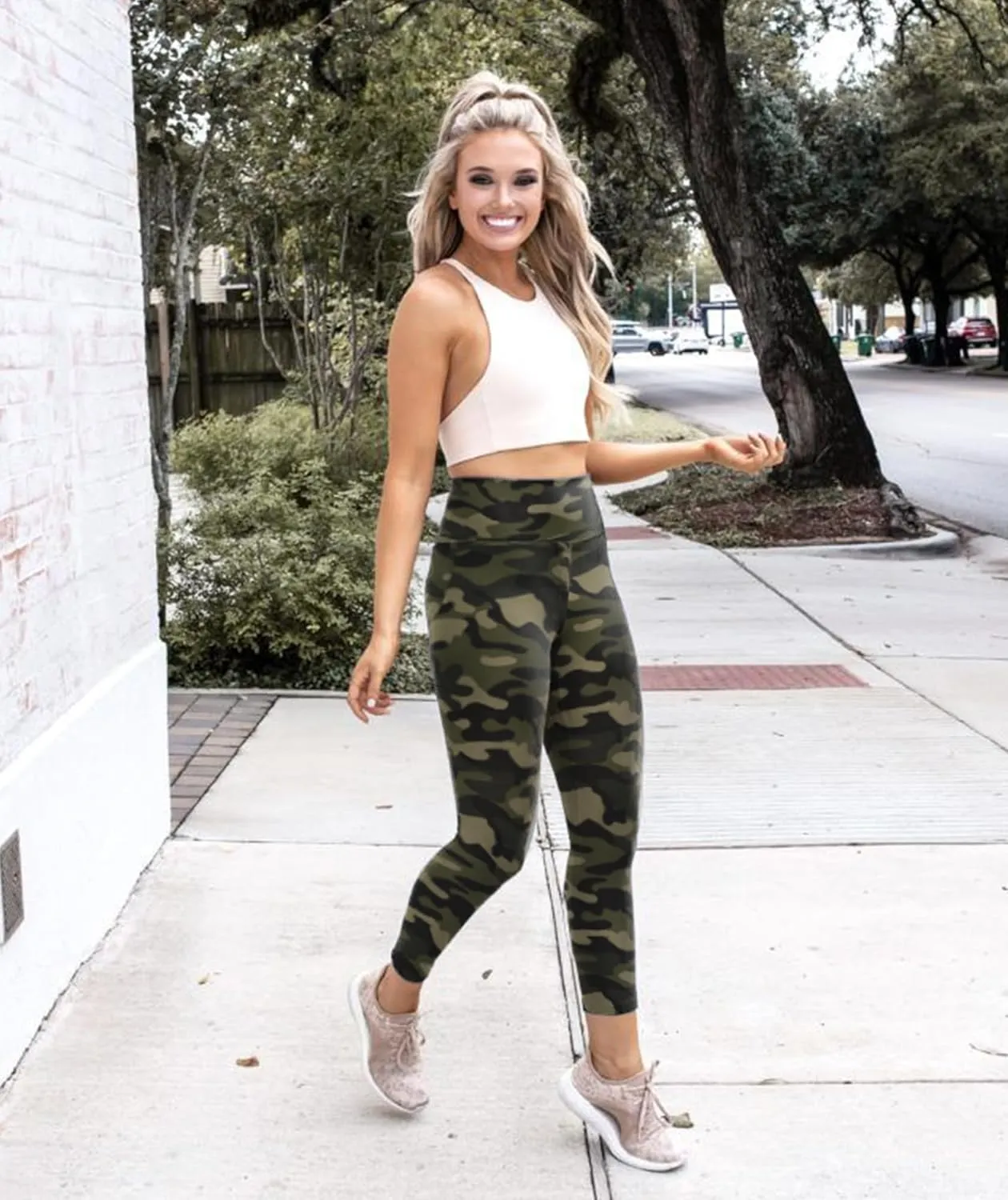 YOLIX Workout Leggings for Women - High Waisted Yoga Pants Tummy Control Compression for Running