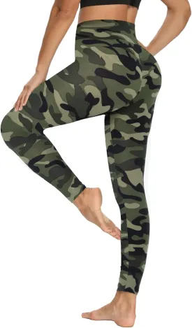 YOLIX Workout Leggings for Women - High Waisted Yoga Pants Tummy Control Compression for Running